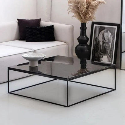 Table Basse Carrée en Marbre - Élégance et Style-Atelier Travertin