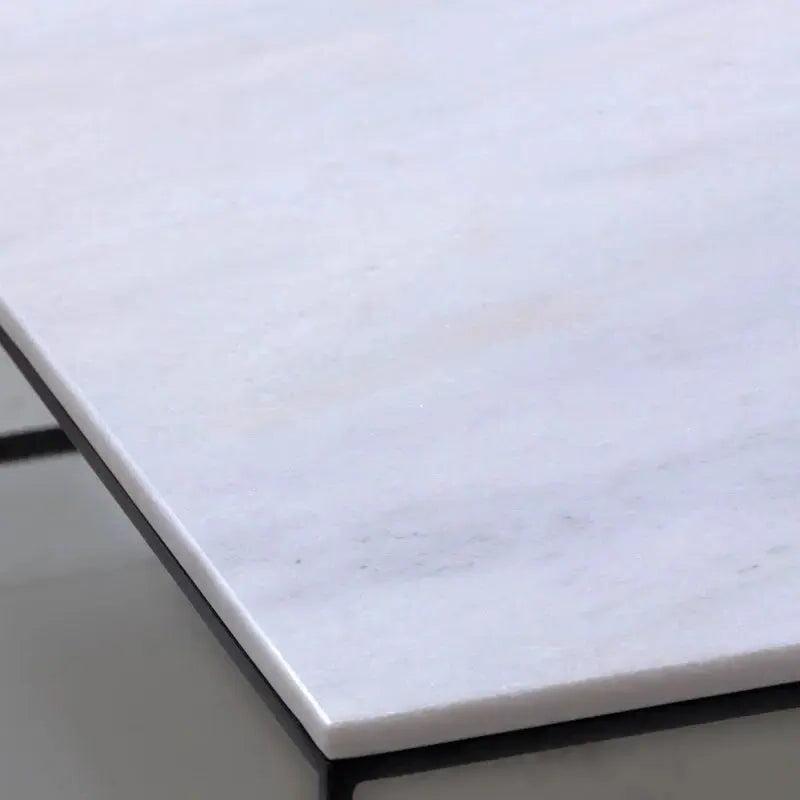 Table Basse Carrée en Marbre - Élégance et Style-Atelier Travertin