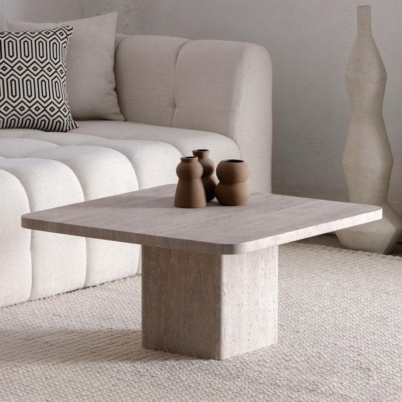Table Basse Celya: Éclat et Élégance Travertin-Atelier Travertin