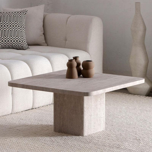 Table Basse Celya: Éclat et Élégance Travertin-Atelier Travertin