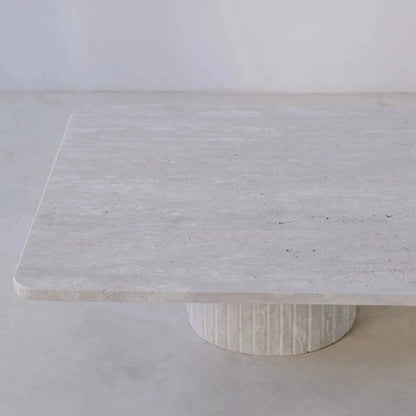 Table Basse Élysée en Travertin-Atelier Travertin