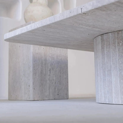 Table Basse Élysée en Travertin-Atelier Travertin