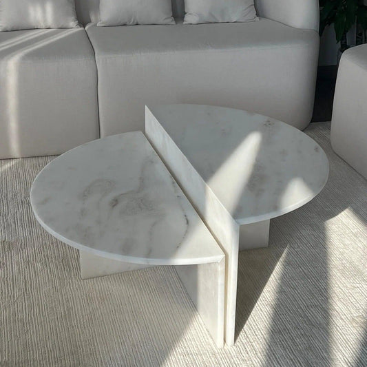 Table Basse Luxe en Marbre-Atelier Travertin