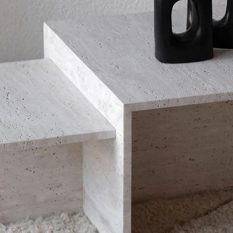Table Basse Luxe en Travertin-Atelier Travertin