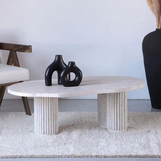 Table Basse Luxe en Travertin Jade-Atelier Travertin