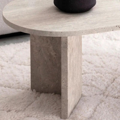 Table Basse Luxe en Travertin Naturel-Atelier Travertin