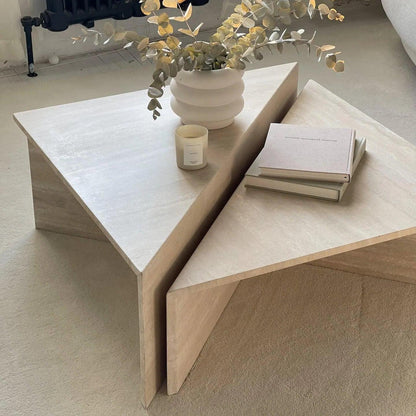 Table Basse Travertin Chic & Épurée-Atelier Travertin