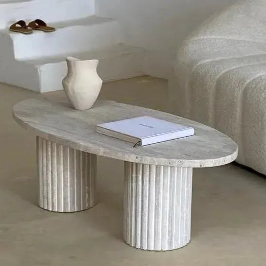 Table Basse en Travertin Éclat et Élégance-Atelier Travertin