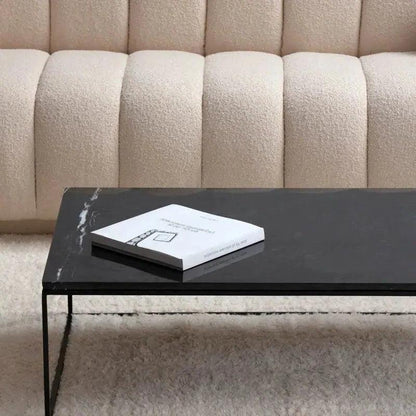 Table Basse en Travertin - Élégance Intemporelle-Atelier Travertin