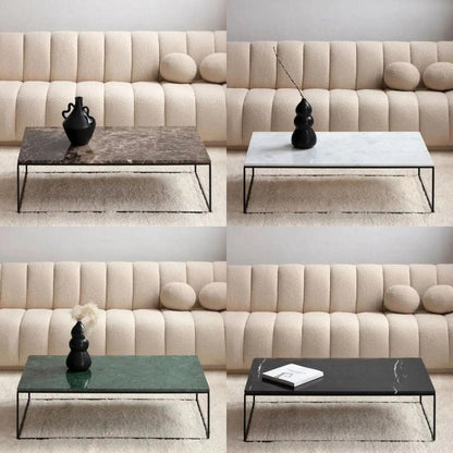 Table Basse en Travertin - Élégance Intemporelle-Atelier Travertin