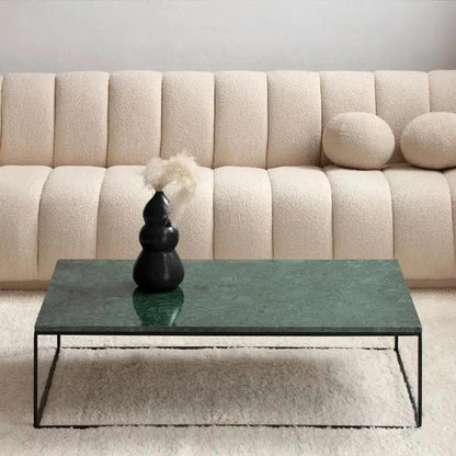 Table Basse en Travertin - Élégance Intemporelle-Atelier Travertin