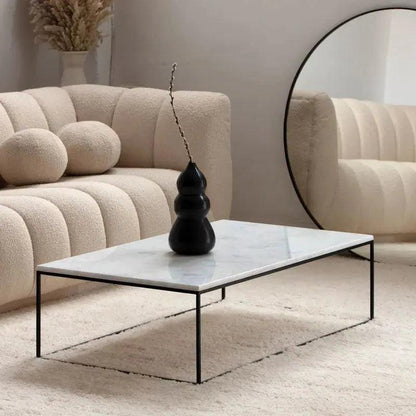 Table Basse en Travertin - Élégance Intemporelle-Atelier Travertin