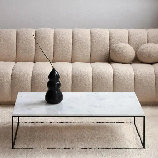 Table Basse en Travertin - Élégance Intemporelle-Atelier Travertin