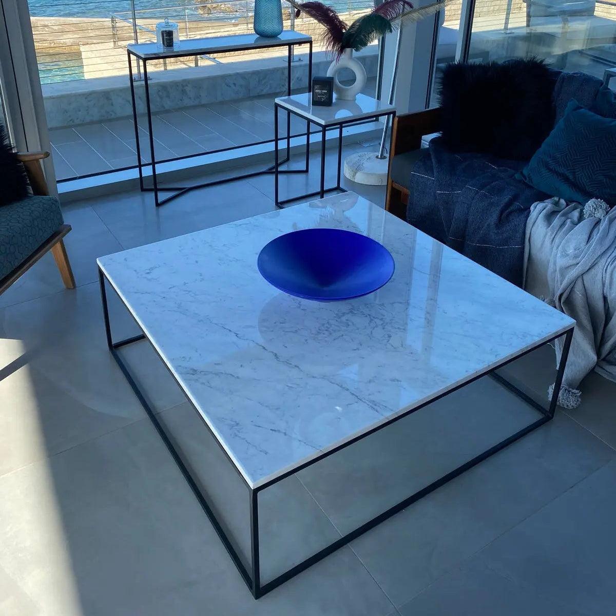 Table Luxe Marbre et Métal-Atelier Travertin