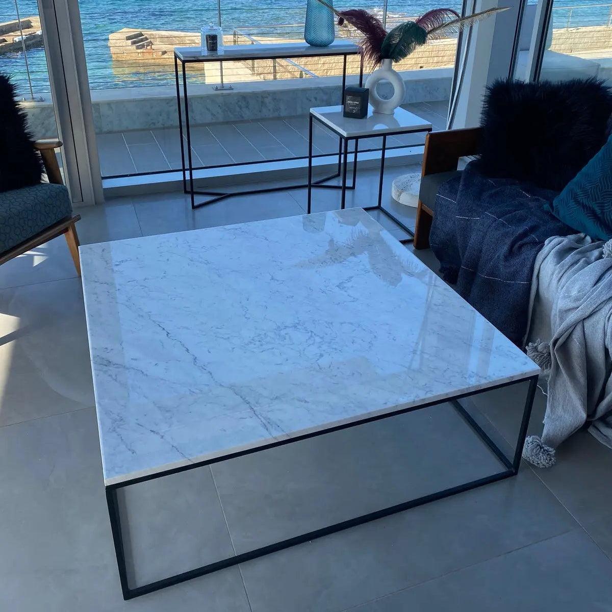 Table Luxe Marbre et Métal-Atelier Travertin