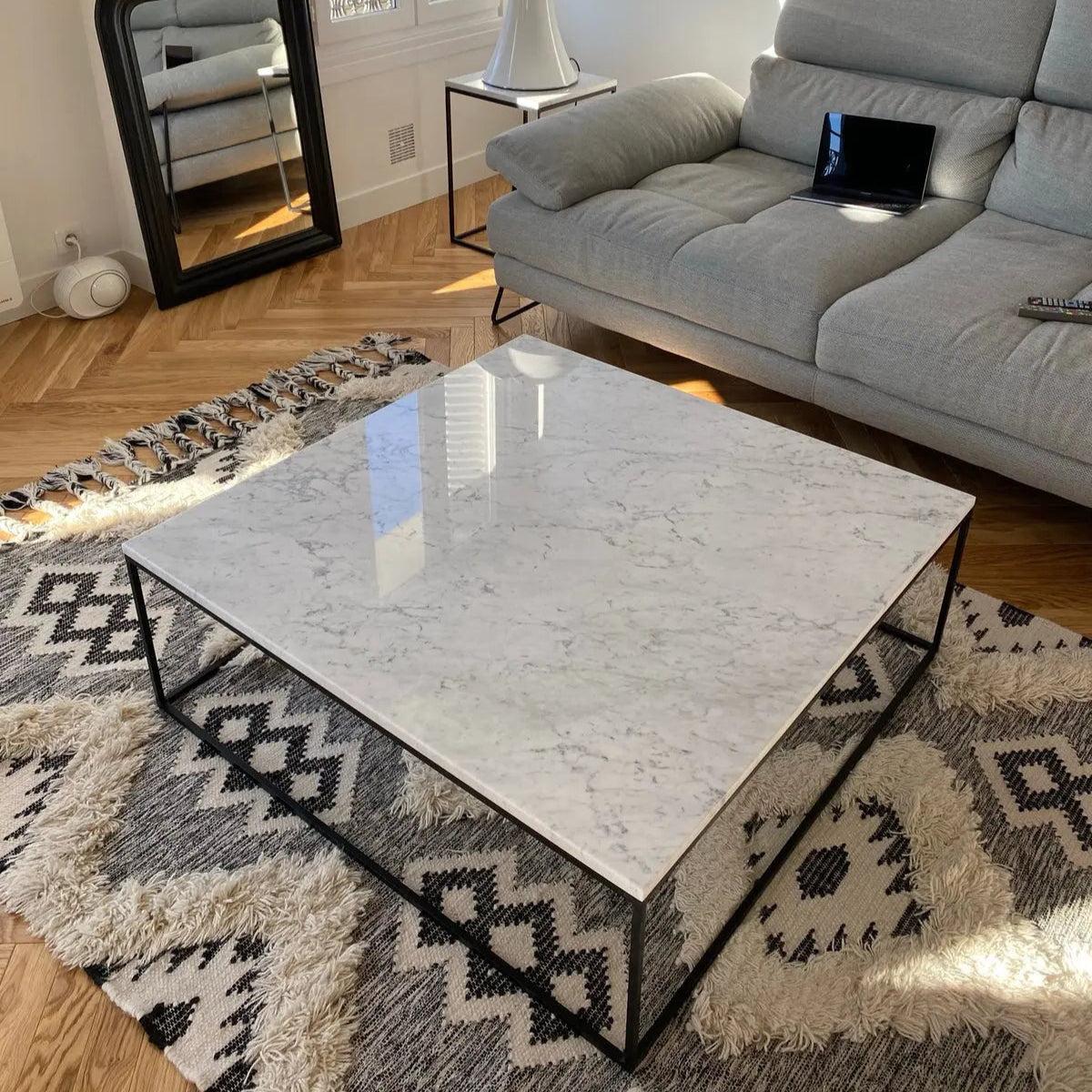 Table Luxe Marbre et Métal-Atelier Travertin