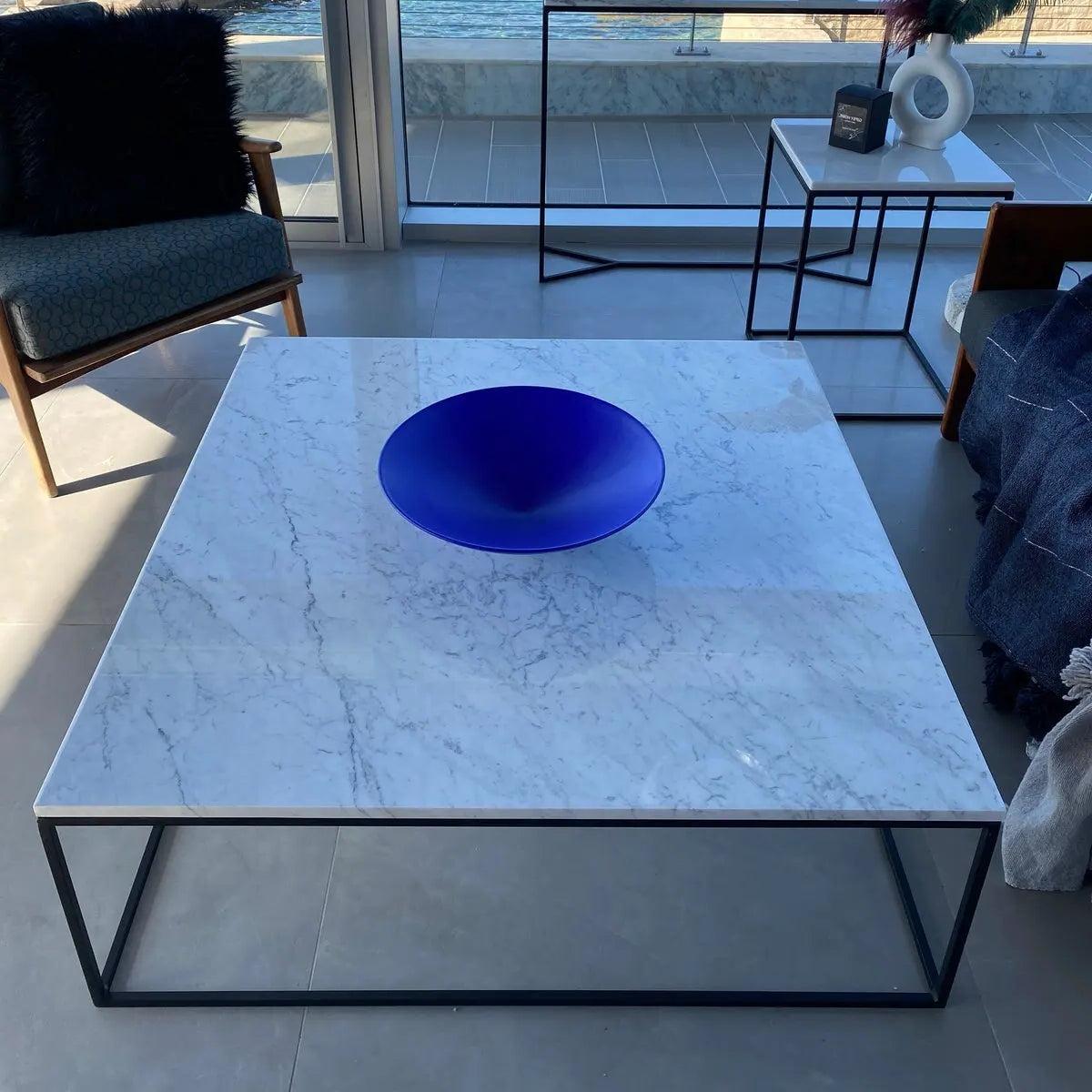 Table Luxe Marbre et Métal-Atelier Travertin