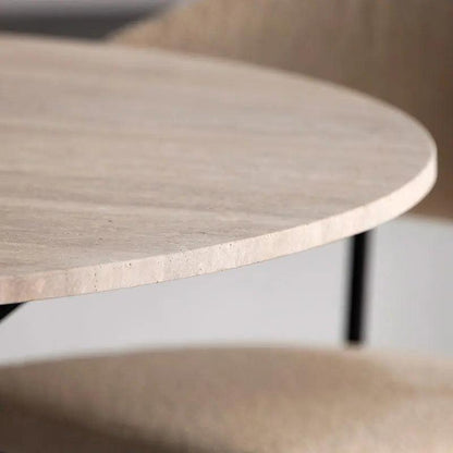 Table à Manger Épure en Travertin Luxe-Atelier Travertin