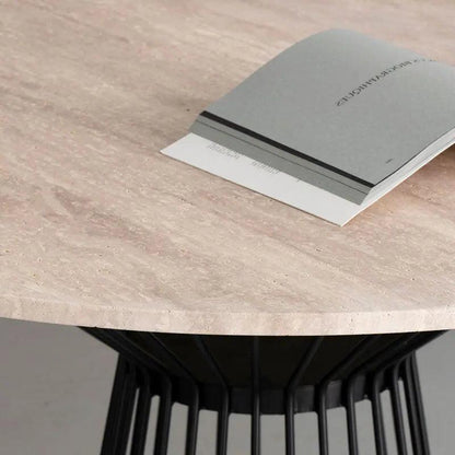 Table à Manger Épure en Travertin Luxe-Atelier Travertin