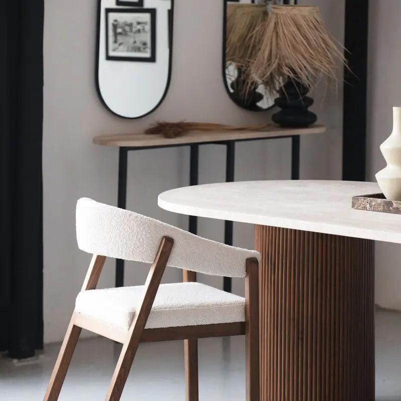 Table à manger Luxe en Travertin Naturel & Sur Mesure-Atelier Travertin