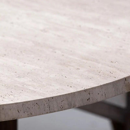 Table à manger Luxe en Travertin Naturel & Sur Mesure-Atelier Travertin