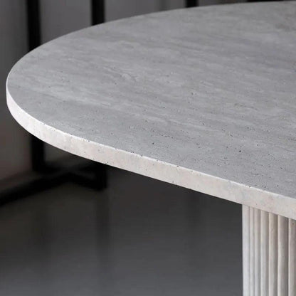 Table à manger Luxe en Travertin "Oasis"-Atelier Travertin