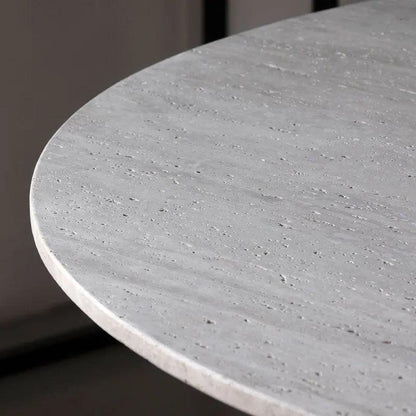 Table à manger Saphir en travertin sculptural-Atelier Travertin
