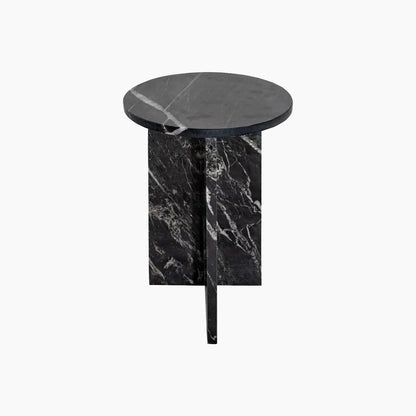 Table d'Appoint Chic en Marbre Noir-Atelier Travertin