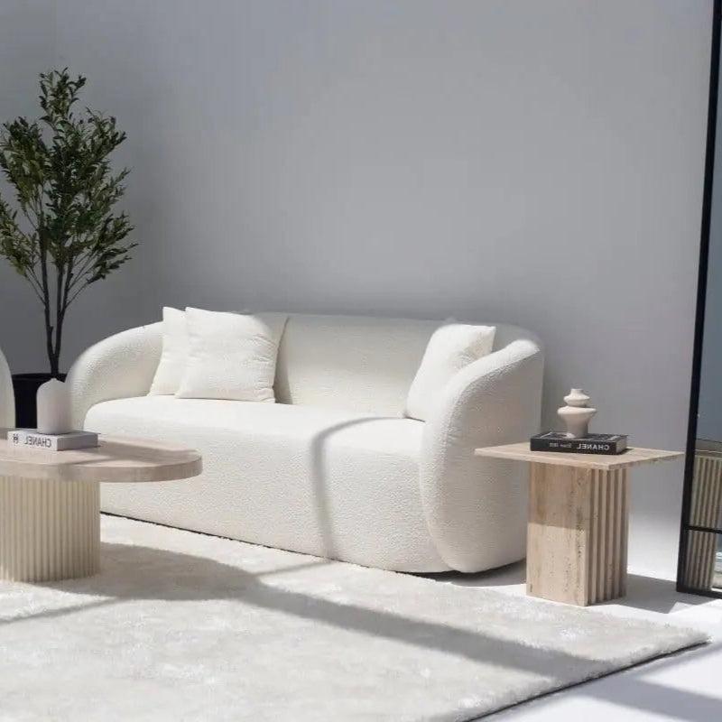 Table d'appoint luxe en travertin-Atelier Travertin