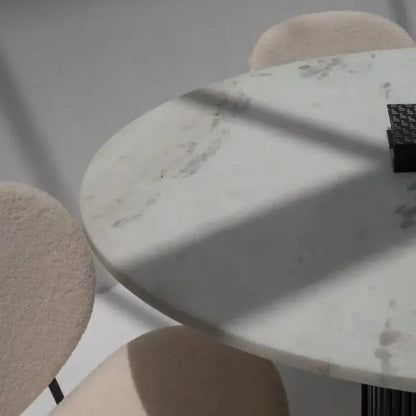 Table ronde en marbre : Élégance et Design-Atelier Travertin