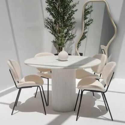 Table ronde en marbre : Élégance et Design-Atelier Travertin
