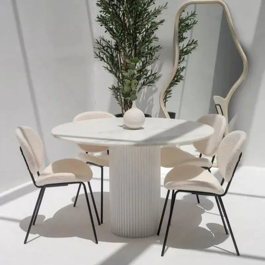 Table ronde en marbre : Élégance et Design-Atelier Travertin