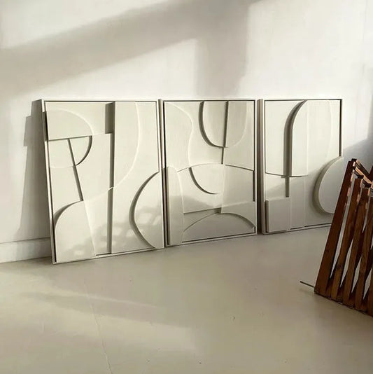 Tableaux Abstraits 3D - Élégance Contemporaine-Atelier Travertin