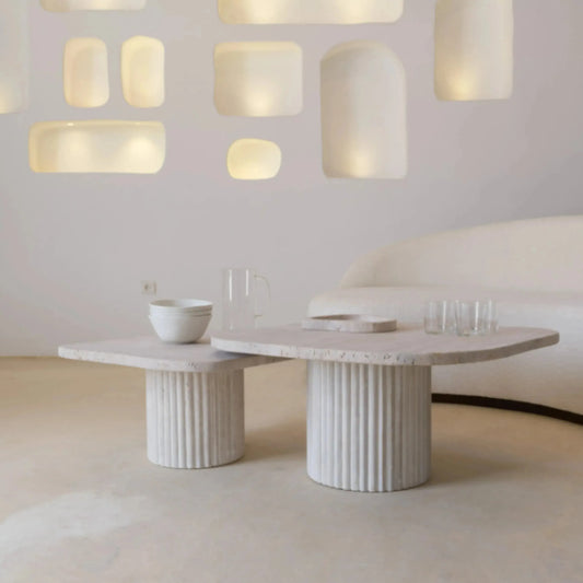 Tables Gigognes Élite en Travertin-Atelier Travertin