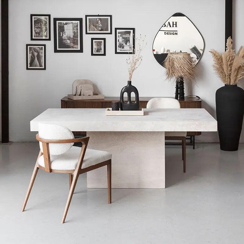 Tables à manger Travertin: Élégance Personnalisée-Atelier Travertin