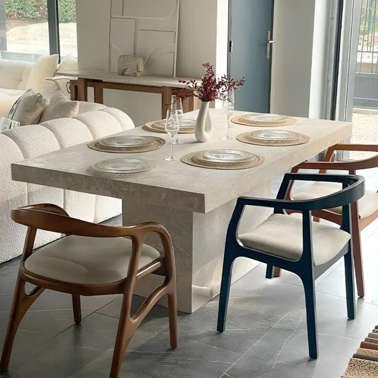 Tables à manger Travertin: Élégance Personnalisée-Atelier Travertin
