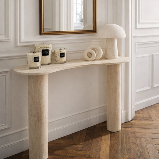 Console Asymétrique en Travertin – Sten