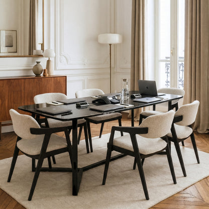 Bureau / Table de réunion en Marbre noir Nørvik