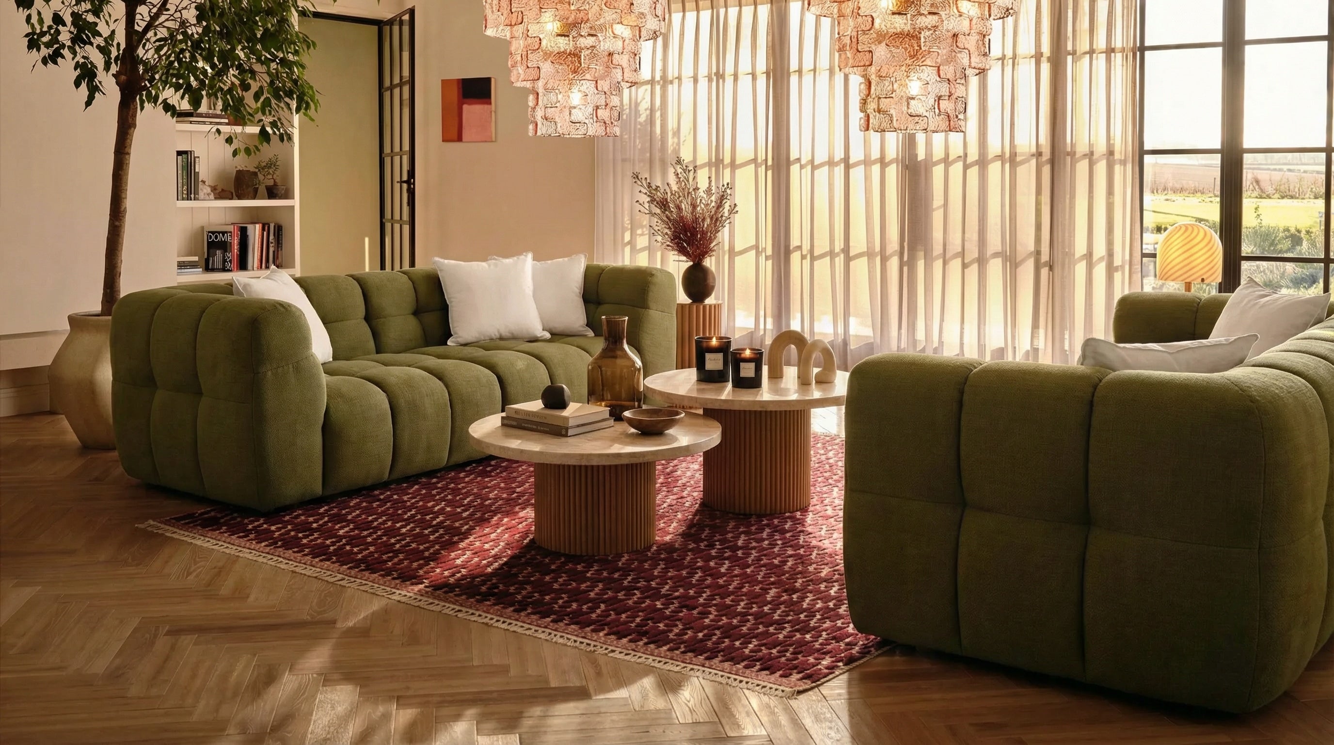 Table en travertin artisanale – Mobilier haut de gamme en pierre naturelle