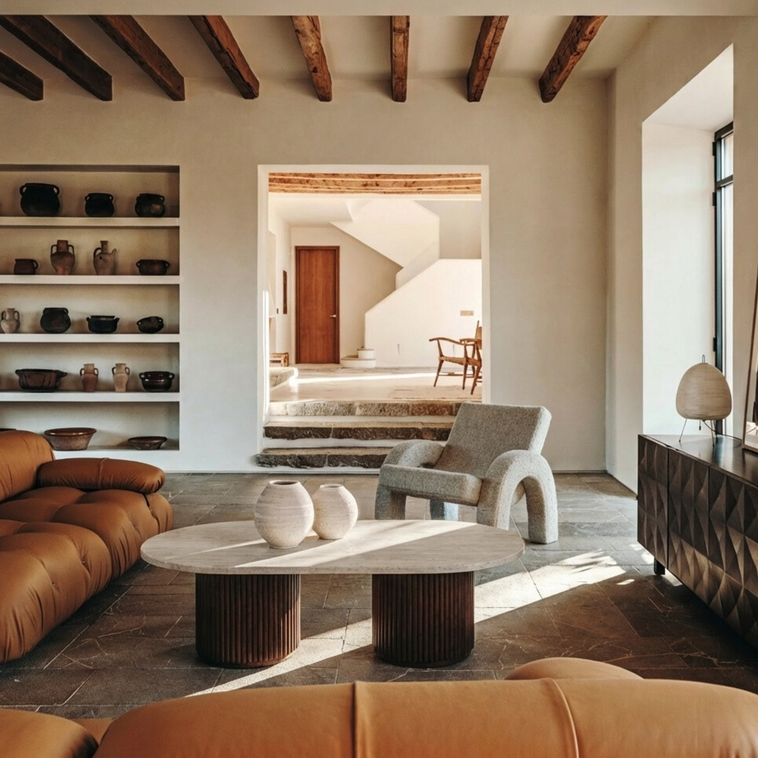 Table basse en pierre naturelle | Atelier Travertin