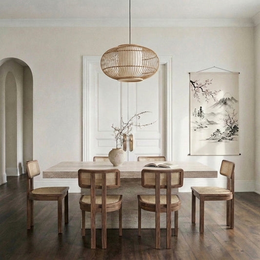 Table à manger rectangulaire Emporio en Travertin – Élégance et puissance contemporaine