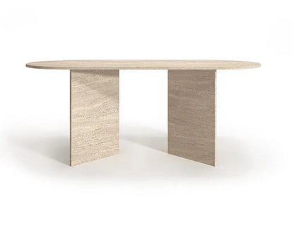 Table Vestige en Travertin Naturel – Table à manger design