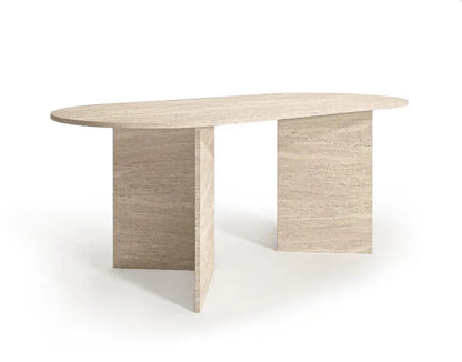 Table Vestige en Travertin Naturel – Table à manger design